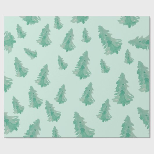 Weihnachtsbaum Wasser Farbe Umschlag Papier grün Geschenkpapier (Flach)