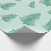 Weihnachtsbaum Wasser Farbe Umschlag Papier grün Geschenkpapier (Ecke)