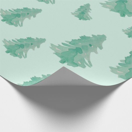 Weihnachtsbaum Wasser Farbe Umschlag Papier grün Geschenkpapier (Ecke)