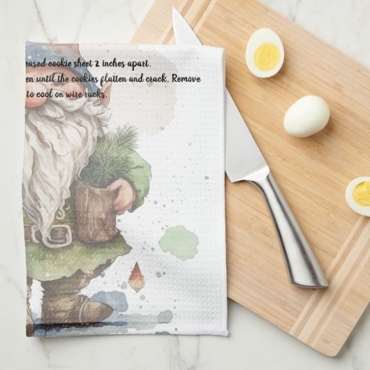 Weihnachtsbaum Wasserfarbe Genome Rezept Tee Geschirrtuch (Viertel Falte)