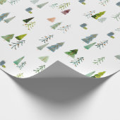 Weihnachtsbaum Wasserfarbe Geschenkpapier (Ecke)