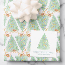 Weihnachtsbaum Wasserfarbe Grandmillennial