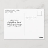 Weihnachtsbaum Wasserfarbe Happy Holidays Grüße Postkarte (Rückseite)