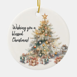 Weihnachtsbaum Wasserfarbe Keramik Ornament