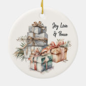 Weihnachtsbaum Wasserfarbe Keramik Ornament (Hinten)