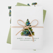Weihnachtsbaum Wasserfarbe Merry Jolly Geschenkpapier Set (Beispiel)