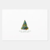 Weihnachtsbaum Wasserfarbe Merry Jolly Geschenkpapier Set (Vorderseite)