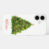 Weihnachtsbaum Wasserfarbe Name Case-Mate iPhone Hülle (Rückseite (Horizontal))