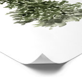 Weihnachtsbaum Wasserfarbe Poster (Ecke)