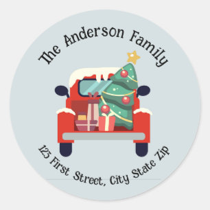 Weihnachtsbaum Wasserfarbe Spaß Grafik Kunst Runder Aufkleber