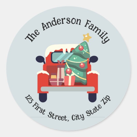 Weihnachtsbaum Wasserfarbe Spaß Grafik Kunst Runder Aufkleber (Vorderseite)