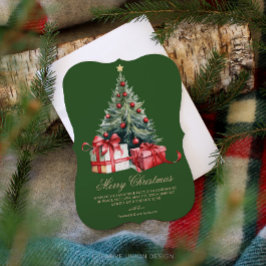 Weihnachtsbaum Wasserfarbe Weihnachtskarte Nicht F Feiertagskarte