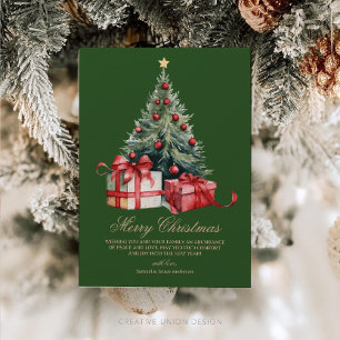 Weihnachtsbaum Wasserfarbe Weihnachtskarte Nicht F Feiertagskarte