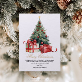 Weihnachtsbaum Wasserfarbe Weihnachtskarte Nicht F Feiertagskarte