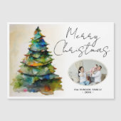 Weihnachtsbaum Wasserfarben Kunstmuseum Foto Magne Magnetkarte (Vorderseite)