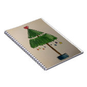 Weihnachtsbaum Wasserfarben Malerei Foto Notizblock (Rechte Seite)