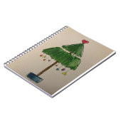 Weihnachtsbaum Wasserfarben Malerei Foto Notizblock (Linke Seite)