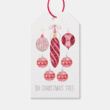 Weihnachtsbaum Wasserfarben Ornamente