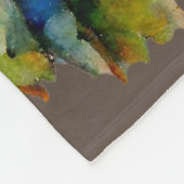 Weihnachtsbaum Wasserfarbenfamilie 6 FotoCollage Fleecedecke (Ecke)