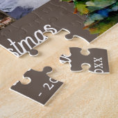 Weihnachtsbaum Wasserfarbenfamilie 6 FotoCollage Puzzle (Seite)