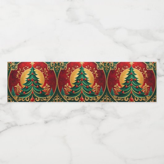 Weihnachtsbaum Wasserflaschenetikett (Einzelnes Label)