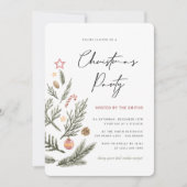 Weihnachtsbaum Watercolor Einladung (Vorderseite)