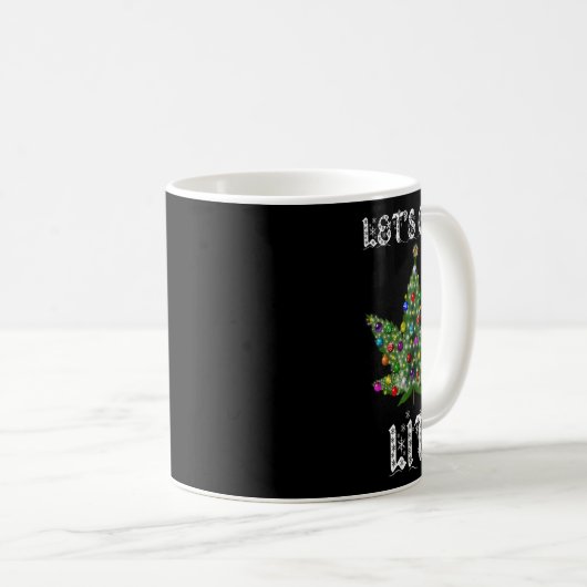 Weihnachtsbaum Weed Leaf Pot Thc Geschenk T-Shirt Kaffeetasse (VorderseiteRechts)
