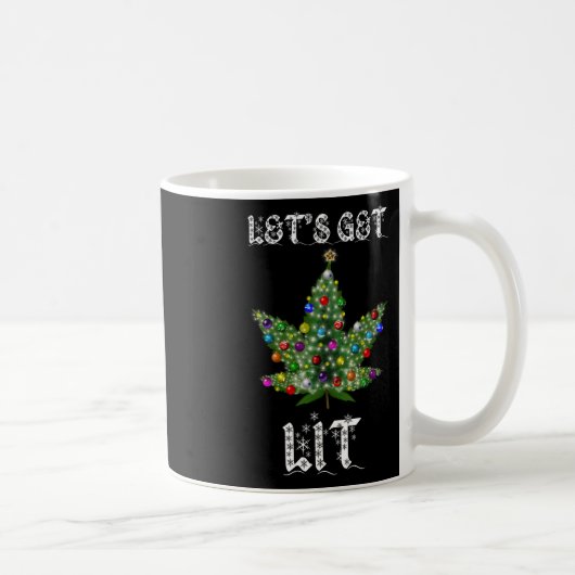 Weihnachtsbaum Weed Leaf Pot Thc Geschenk T-Shirt Kaffeetasse (Rechts)