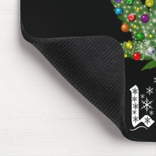 Weihnachtsbaum Weed Leaf Pot Thc Geschenk T-Shirt Mousepad (Ecke)