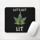 Weihnachtsbaum Weed Leaf Pot Thc Geschenk T-Shirt Mousepad (Mit Mouse)