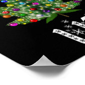 Weihnachtsbaum Weed Leaf Pot Thc Geschenk T-Shirt Poster (Ecke)