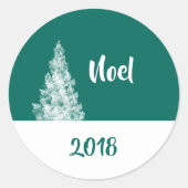 Weihnachtsbaum Weihnachten Jahr oder Text hinzufüg Runder Aufkleber (Vorderseite)