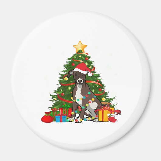 Weihnachtsbaum Weihnachten - Licht | Dog Xmas Magnet (Vorne)