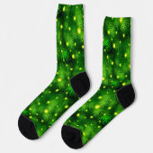 Weihnachtsbaum Weihnachten Lichter Grün Spaß festl Socken (Linkes Detail)