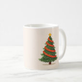 Weihnachtsbaum, Weihnachten, Minimalist Kaffeetasse (VorderseiteRechts)
