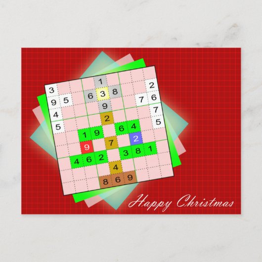 Weihnachtsbaum - Weihnachten Sudoku (Vorderseite)