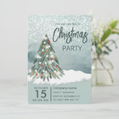 Weihnachtsbaum Weihnachten Weihnachten Party Einladung (Stehend Vorderseite)