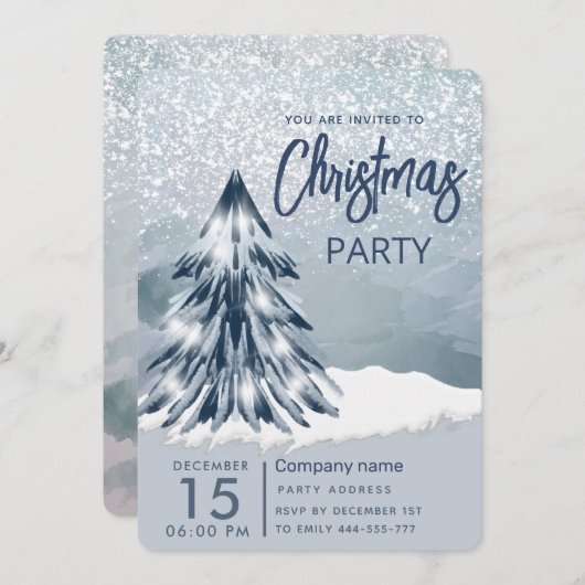 Weihnachtsbaum Weihnachten Weihnachten Party Einladung (Vorne/Hinten)