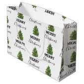 Weihnachtsbaum Weihnachten Weihnachten Weihnachten Große Geschenktüte (Rückseite Schrägansicht)