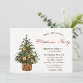 Weihnachtsbaum, Weihnachts-Party Einladung (Stehend Vorderseite)