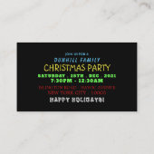 Weihnachtsbaum, Weihnachts-Party Einladung (Rückseite)