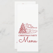 Weihnachtsbaum, Weihnachts-Party-Menü Menükarte (Vorne/Hinten)