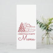 Weihnachtsbaum, Weihnachts-Party-Menü Menükarte (Stehend Vorderseite)
