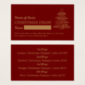 Weihnachtsbaum, Weihnachts-Party Raffle Tickets (Vorne & Hinten)
