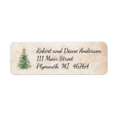 Weihnachtsbaum Weihnachtsadressen Labels (Vorne)