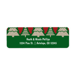 Weihnachtsbaum-Weihnachtsadressen-Labels von Kraft