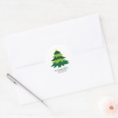 Weihnachtsbaum - Weihnachtsaufkleber Runder Aufkleber (Umschlag)