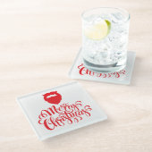 Weihnachtsbaum Weihnachtsbaum Glasuntersetzer (Schrägansicht)