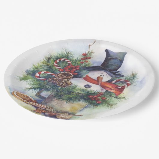 Weihnachtsbaum Weihnachtsbaum Neujahr Winter Pappteller (Schrägansicht)