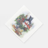 Weihnachtsbaum Weihnachtsbaum Neujahr Winter Serviette (Ecke)